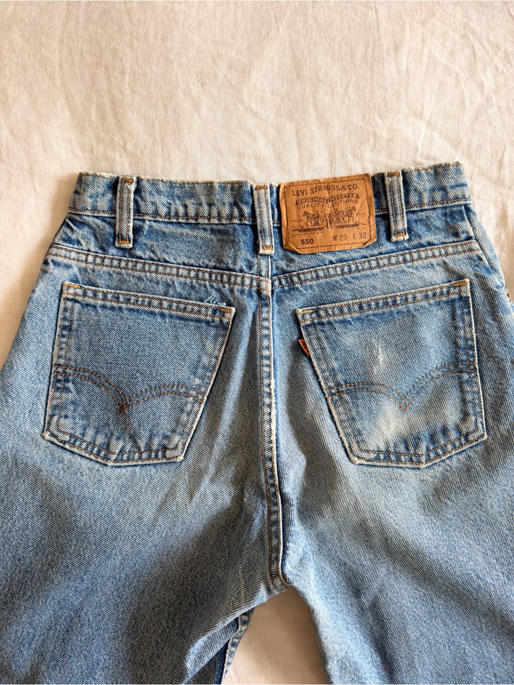 Levi's 550 High-Rise Light Blue Denim Jeans Size29 Orange Tag - Picture 11 of 13